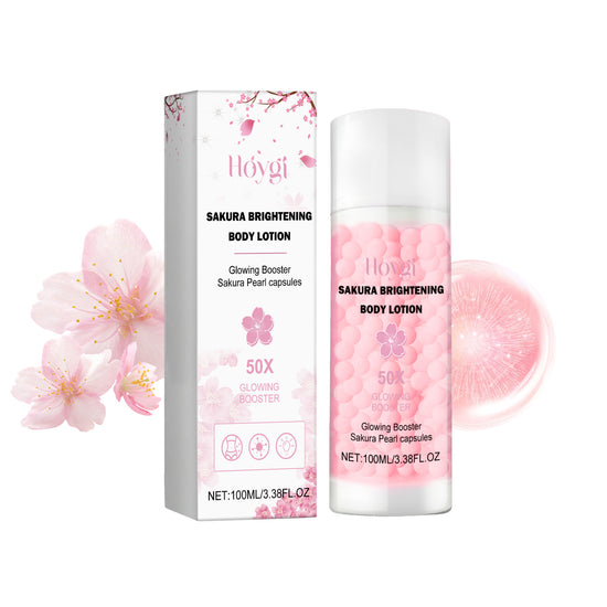 Sakura Brightening Body Lotions, Improve Darkness Deep Moisturizing Clear Back Acne Whitening Lotion