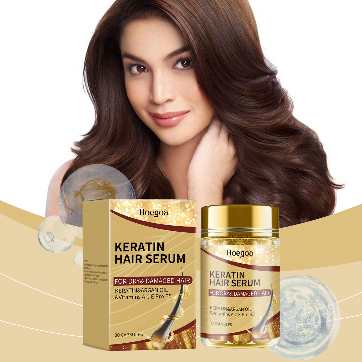 Argan Hair Care Oil Repair Dry Split Hair, Smooth And Glossy Hair Care Oil